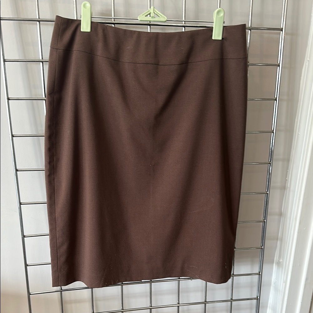 Covington Brown Knee-Length Pencil Skirt for Work
